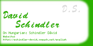 david schindler business card